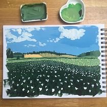My project in Pictorial Sketchbook with Gouache course. Gouache Painting project by Claudia Colvin - 04.11.2021