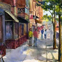 My project in Urban Landscapes in Watercolor course- Syracuse NY street. Un projet de Aquarelle de Jennifer Gibson - 12.04.2021