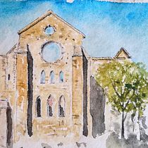 Abbazia di San Galgano - Toscana. Watercolor Painting project by Pierluigi Nicolini - 04.12.2021