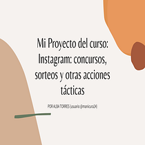 Mi Proyecto del curso: Instagram: concursos, sorteos y otras acciones tácticas. Een project van Marketing voor Instagram, Social media-ontwerp,  Contentmarketing y Social media van Alba Torres Galvez - 13.04.2021