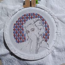 Creación de retratos bordados: Silvina Ocampo. Embroider project by vegamacu - 04.12.2021