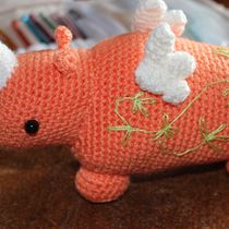 Mi Proyecto del curso: Diseño y creación de amigurumis Rino alado. Crochet project by Giselle Arzate - 04.12.2021