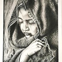 My project in Artistic Charcoal Portraiture: Creating Atmosphere course. Desenho projeto de Rouleau Nadine - 13.04.2021