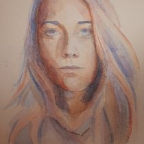 Mein Kursprojekt: Artistische Aquarellporträts. Watercolor Painting project by evelyn_knoll - 04.16.2021