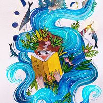 My project in Watercolor Techniques for Dreamlike Illustrations course. Projekt z dziedziny Malowanie akwarelą, Trad, c, jna ilustracja,  R, sunek, Ilustracja w i dawnicza użytkownika Oliwia Górska - 13.04.2021