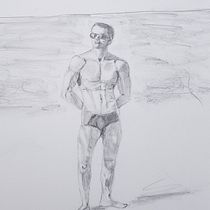 hombre en la playa. . 3D project by Alcida Perez - 04.23.2021