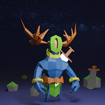 Mi Proyecto del curso: Modelado de personajes low poly para videojuegos  Ein Projekt aus dem Bereich 3-D-Animation, Animation von Figuren, Concept Art und Videospiele von hugo orono - 14.04.2021