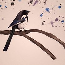Mon projet du cours : Techniques artistiques d'aquarelle pour illustrer les oiseaux. Fine Arts project by Christelle - 04.14.2021