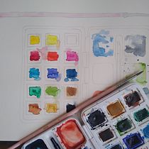 Meu projeto do curso: Técnicas modernas de aquarela (em andamento). Un progetto di Pittura ad acquerello di Ariana Hachimoto - 14.04.2021