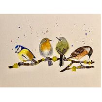 Mein Kursprojekt: Illustriere Vögel mit expressiven Aquarelltechniken. Watercolor Painting project by sabine_hobbie - 04.30.2021