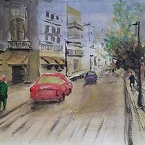 Mi Proyecto del curso: Paisajes urbanos en acuarela. Un projet de Art urbain de Pascual Horacio Palestini - 22.04.2021