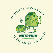 Propuesta para promocionar el nuevo local de Nutridía "Tu hábito saludable".  Tienda dietética ubicada en la localidad de Las Piedras - Republica Oriental del Uruguay. . Un projet de Conception de personnages de Marcelo Figueredo - 14.04.2021