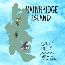 Bike Tour of my home island . Un proyecto de Pintura a la acuarela de Kathy Meulen Ellison - 21.04.2021