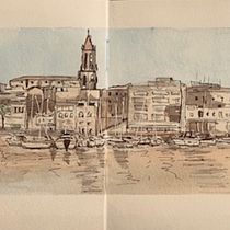 My project in Watercolor Travel Journal course. Traditional illustration, Ink Illustration, Sketchbook, and Watercolor Painting project by Wayne Strong - 04.15.2021