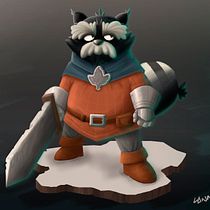  Forest Raccoon. Ilustração tradicional projeto de Luigi Pozo - 16.04.2021