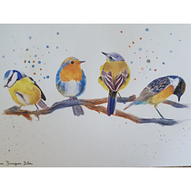 Meu projeto do curso: Técnicas expressivas de aquarela para ilustração de pássaros. Watercolor Painting project by Aline Brusiquesi Silva - 04.16.2021