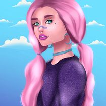 Meu projeto do curso: Retrato de personagens femininas com Procreate. Traditional illustration project by Pamella Sartorelli - 04.16.2021