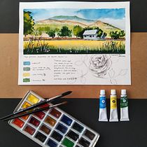 My first watercolor in years :-). Watercolor Painting project by dominika_rau - 03.31.2021