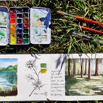 Mi Proyecto de viaje en acuarela: Puerto Octay, Chile. Painting, Watercolor Painting, and Sketchbook project by Luis Félix - 04.16.2021