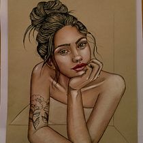 Primeros pasos de Ilustración con pastel y lápices de colores. Un progetto di Disegno, Disegno a matita, Disegno di ritratti e Illustrazione tradizionale di sonia_robles_2 - 16.04.2021