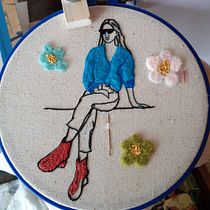 Mi Proyecto del curso: Bordado de imágenes de moda con needle felting Ein Projekt aus dem Bereich Stickerei von Isabel Cristina Rengifo T. - 16.04.2021