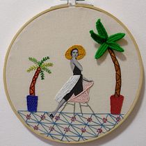 Meus projetos pós curso Bordado em fotografias sobre tela. Photograph, Collage, Paper Craft, Printing, Embroider, DIY, and Textile Design project by Isa Machado - 04.17.2021