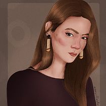 Meu projeto do curso: Retrato de personagens femininas com Procreate. Projekt z dziedziny Trad, c, jna ilustracja, Ilustracja c i frowa użytkownika Marta D’Almeida - 17.04.2021