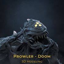 Prowler - Doom (Modelado en Zbrush). 3D Modeling project by Erick Uribe Sànchez - 04.19.2021