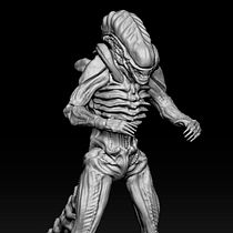 Mi Proyecto del curso: Escultura digital de criaturas fantásticas con ZBrush (Xenomorfo). 3D Character Design project by Guillermo V Rabadán Lledó - 04.21.2021
