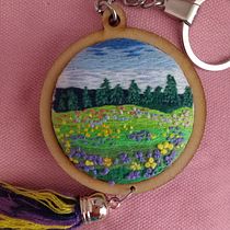 Paisaje para Técnicas de bordado en miniatura. Un proyecto de Bordado y Diseño textil de Edith García Pérez - 19.04.2021