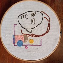Mi Proyecto del curso: Retrato lineal bordado. Bordado projeto de alienjandrars - 18.05.2021