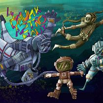 The story of the birth of 4 drunk astronauts. Traditional illustration project by Katarina Nikolic - 04.20.2021