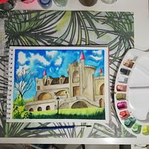 Mi Proyecto del curso: Cuaderno de viaje en acuarela. Architecture, and Drawing project by Laura Garnica - 04.20.2021