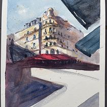 My project in Architectural Sketching with Watercolor and Ink course. Arquitetura, e Pintura em aquarela projeto de Louise Johnson - 20.04.2021