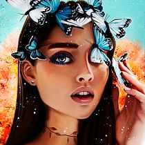 Mi Proyecto del curso: Retrato de personajes femeninos con Photoshop (No tengo Procreate XD). Projekt z dziedziny Kreat, wność, Ilustracja c, frowa, Malarstwo c i frowe użytkownika María Sol Burgos - 21.04.2021