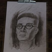 Meu projeto do curso: Retrato realista com carvão vegetal. Drawing, and Portrait Drawing project by Guilherme Miles - 04.10.2021
