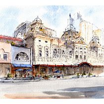 My project in Architectural Sketching with Watercolor and Ink course. Pintura em aquarela projeto de Malcolm Lord - 21.04.2021