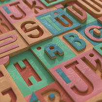 Alphabet Soup. Een project van 3D-animatie,  3D-ontwerp,  Ontwerp, 3D,  3D-modellering, Digitaal ontwerp y Kleurentheorie van Brandon Carter - 09.04.2021
