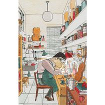 My project in Creative Sketching: The paint room. Traditional illustration project by Claudia Fasser - 04.21.2021