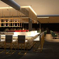 Mi Proyecto del curso: Diseño de interiores para restaurantes. Projekt z dziedziny 3D,  Architektura, Projektowanie powierzchni h, low, ch, Projektowanie wnętrz i Wizualizacja architektoniczna użytkownika Anthony Georges - 21.04.2021