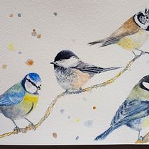Mon projet du cours : Techniques artistiques d'aquarelle pour illustrer les oiseaux. Watercolor Painting project by cyrielle.leroy2 - 04.21.2021