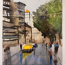Il mio progetto del corso: Paesaggi urbani ad acquerello. Un projet de Dessin, Illustration architecturale, Peinture , et Aquarelle de Salvatore Blasco - 21.04.2021