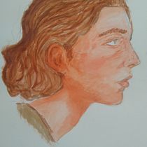 Mi Proyecto del curso: Retrato artístico en acuarela. Fine Arts project by marianitatorresgomez04 - 04.21.2021