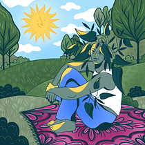 My project in Creative Composition for Illustration with Procreate course. Ilustração digital projeto de zw4gqnm5bt - 22.04.2021
