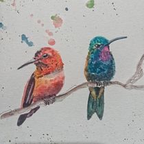 Mi Proyecto del curso: Acuarela artística para ilustración de aves. Watercolor Painting project by Eli Candiani - 04.22.2021