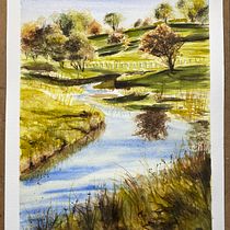 My project in  Natural Landscapes in Watercolor course. Fine Arts project by Helene Rush - 04.22.2021