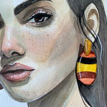 My project in Artistic Portrait with Watercolors course. Watercolor Painting project by Sophie Parker - 04.23.2021