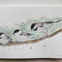 My project in Artistic Watercolor Techniques for Illustrating Birds course. Watercolor Painting project by Diana Poell - 04.23.2021