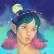 My project in Digital Fantasy Portraits with Photoshop course. Digital Painting project by Enrika Gez - 04.23.2021