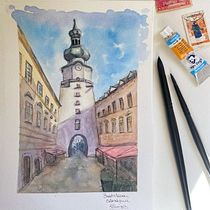 Meu projeto do curso: Desenho arquitetônico com aquarela. Ilustração tradicional, e Sketchbook projeto de Luíza Antunes - 23.04.2021